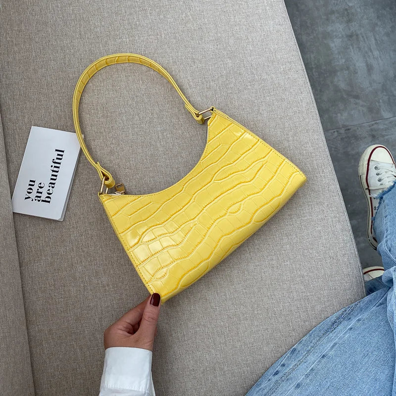 Solid Color Chain Shoulder Bag