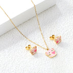 Unicorn Stainless Necklace & Earring Set