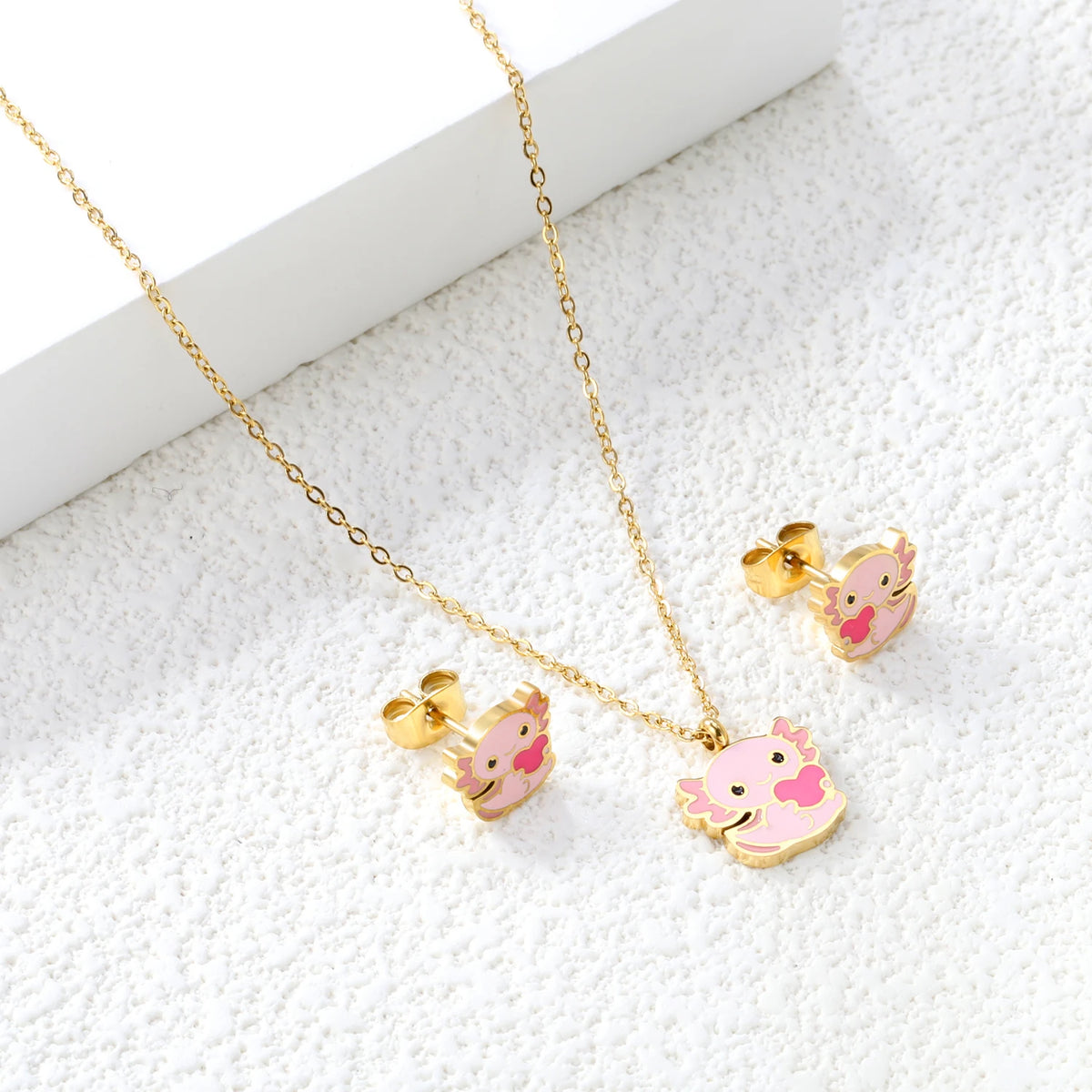 Unicorn Stainless Necklace & Earring Set