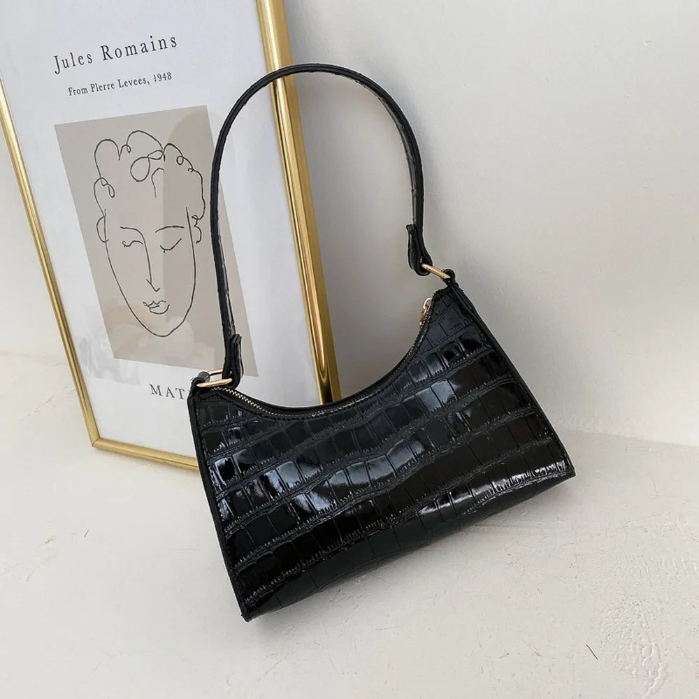 Solid Color Chain Shoulder Bag
