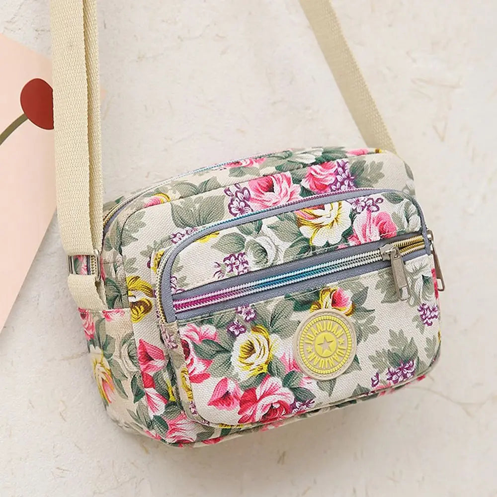 Multi-Layer Nylon Crossbody Bag