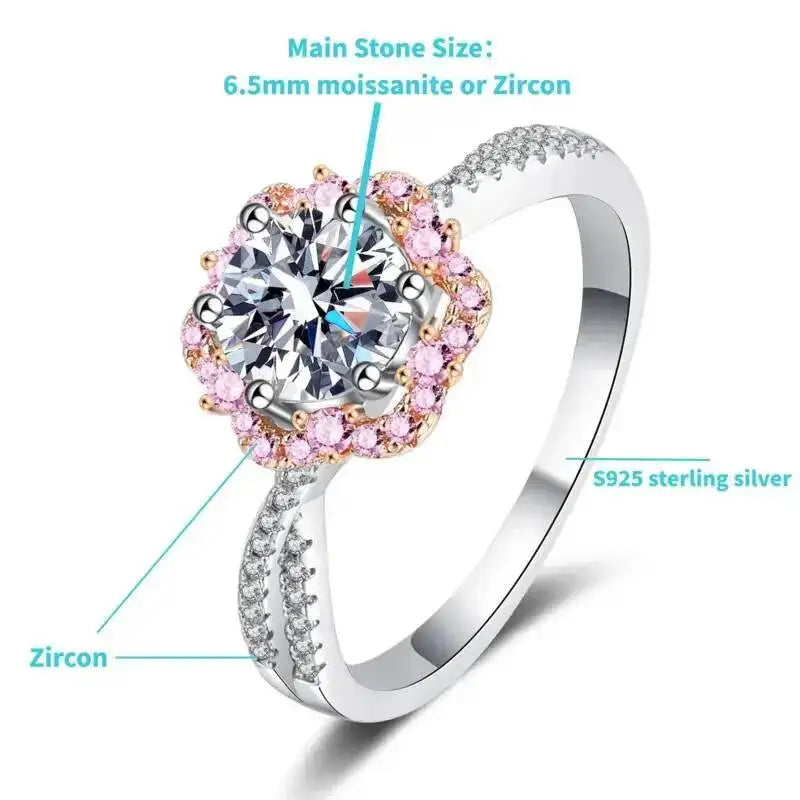 Sterling Silver Moissanite Ring