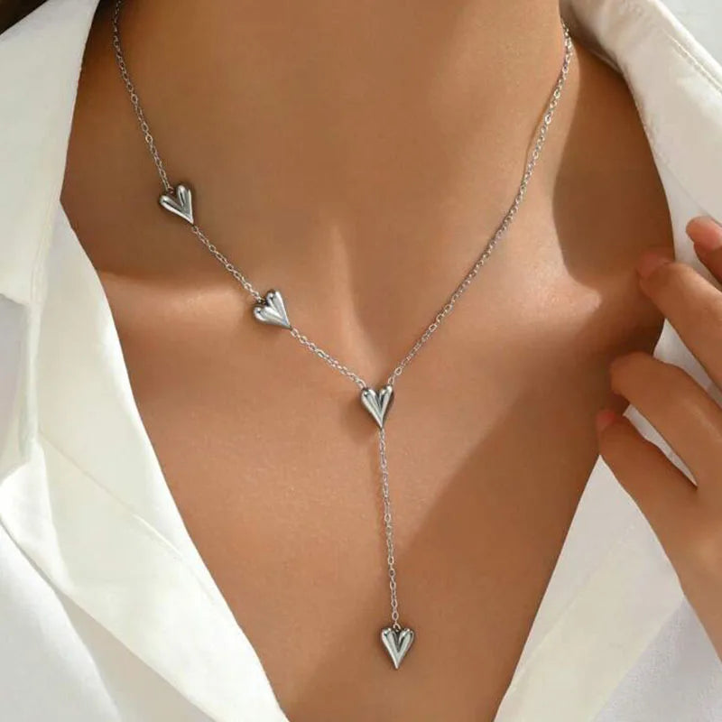 Stainless Steel Peach Pendant Necklace