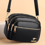 Multi-Pocket PU Shoulder Bag