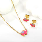 Unicorn Stainless Necklace & Earring Set