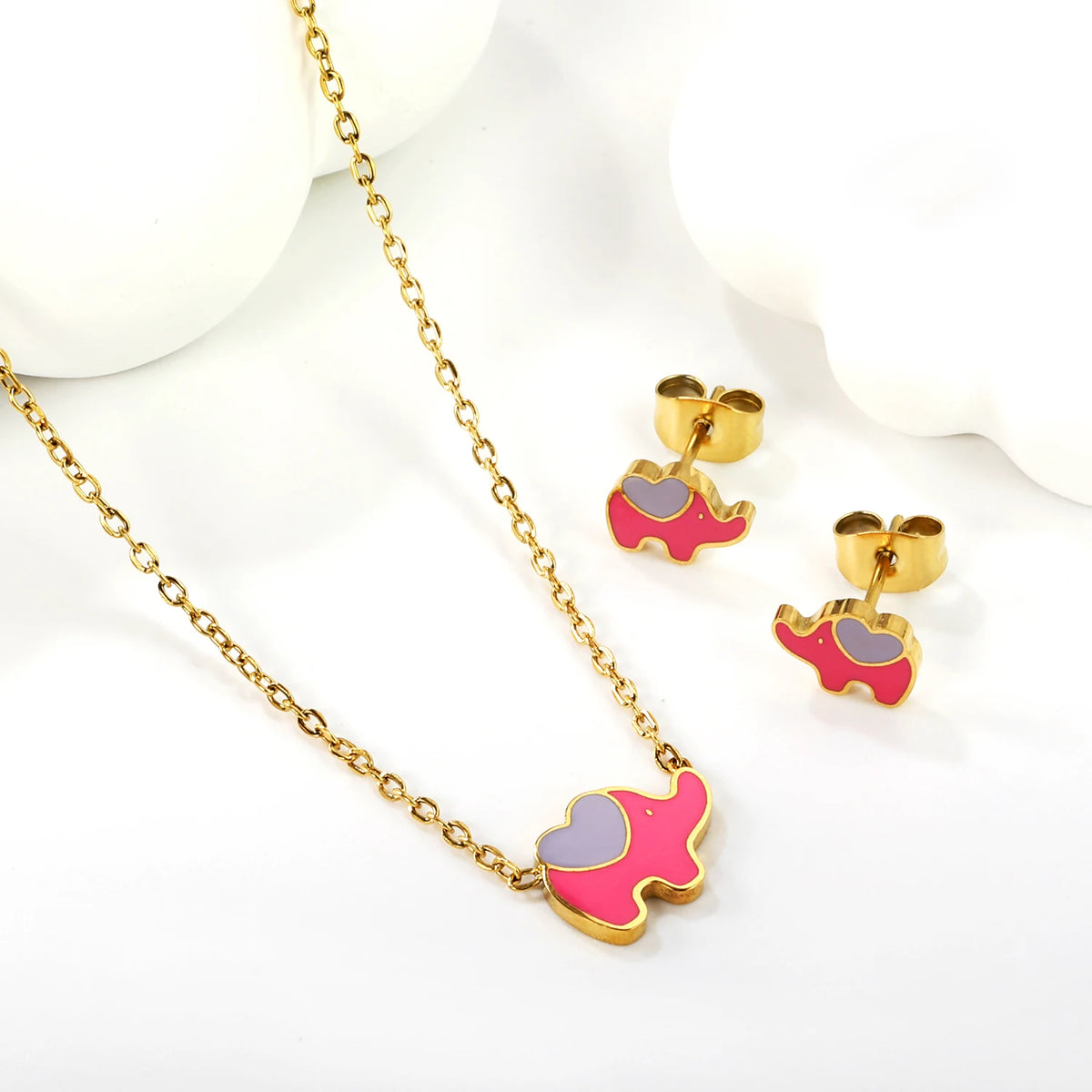 Unicorn Stainless Necklace & Earring Set