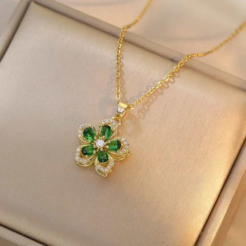316L Copper & Stainless Steel Pendant Necklace