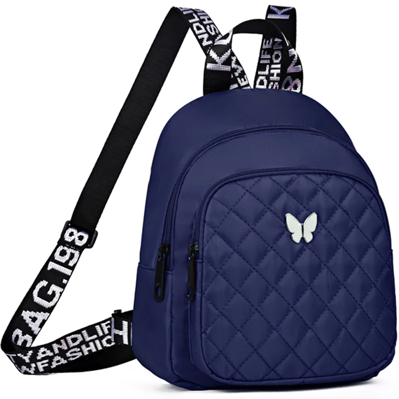 Multi-color Quilted Butterfly Backpack