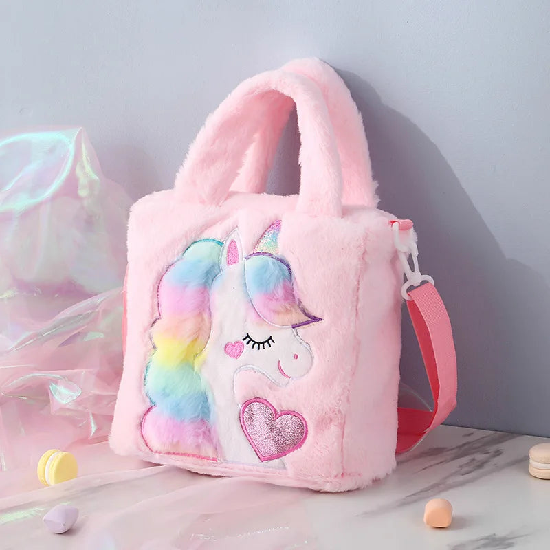 Plush Unicorn Tote Backpack