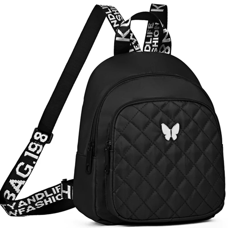 Multi-color Quilted Butterfly Backpack