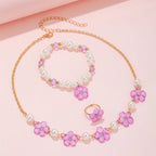 Flower Beads Jewelry Set