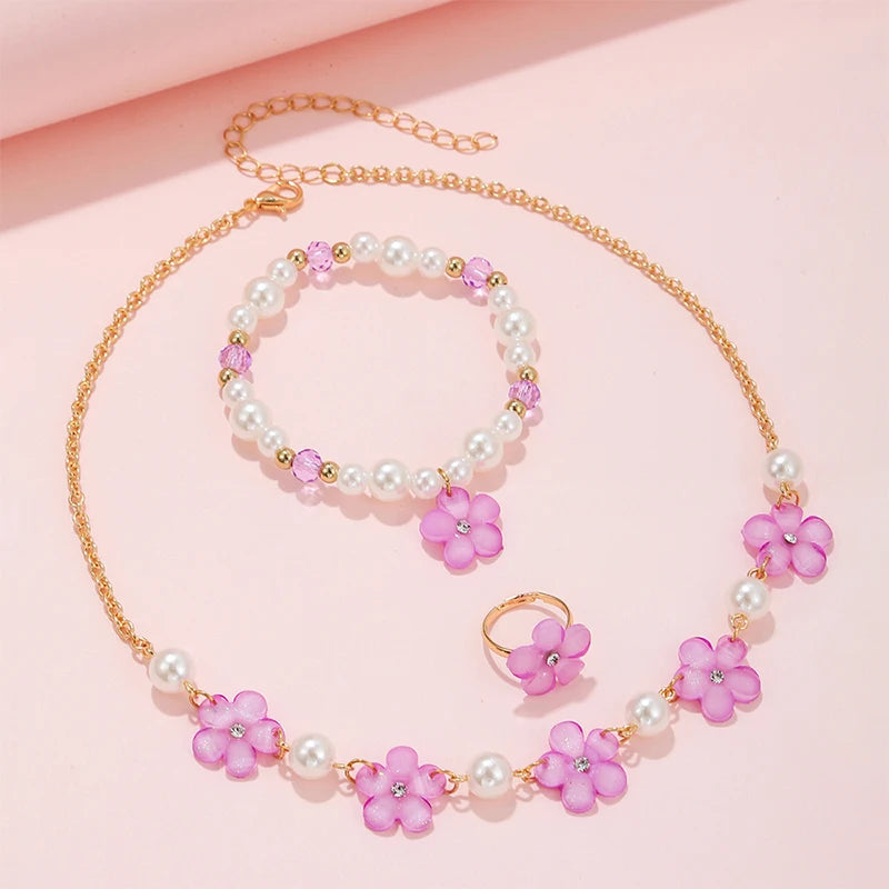 Flower Beads Jewelry Set