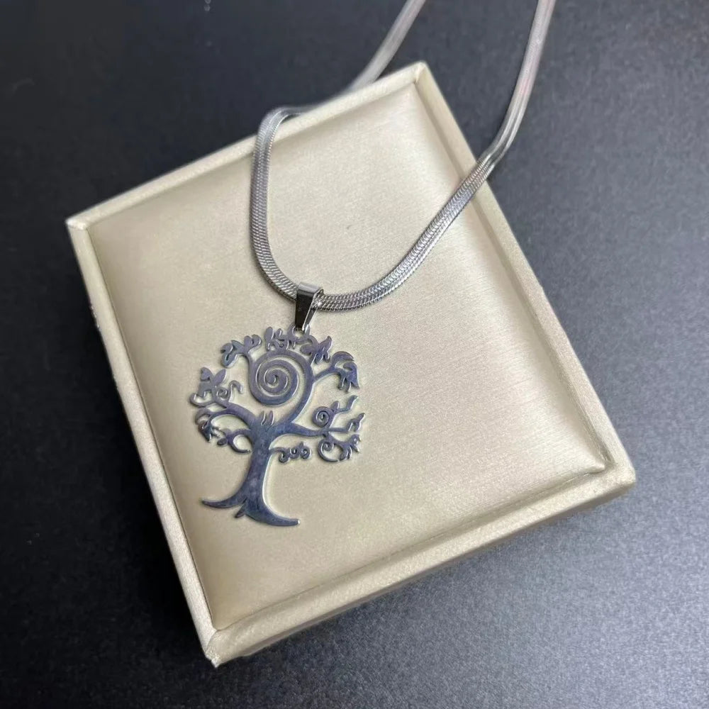 Tree Life Rhinestone Pendant Necklace