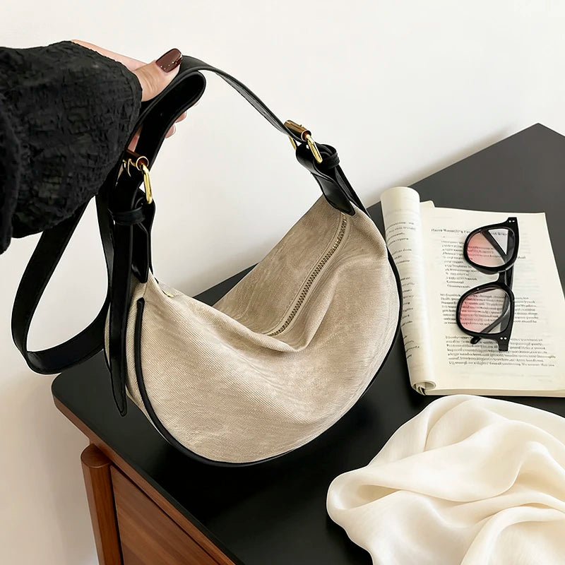 PU Leather Hobo Shoulder Bag