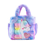 Cartoon Embroidered Plush Crossbody Bag
