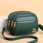 Multi-Pocket PU Shoulder Bag