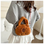 Plush Capybara Crossbody Bag