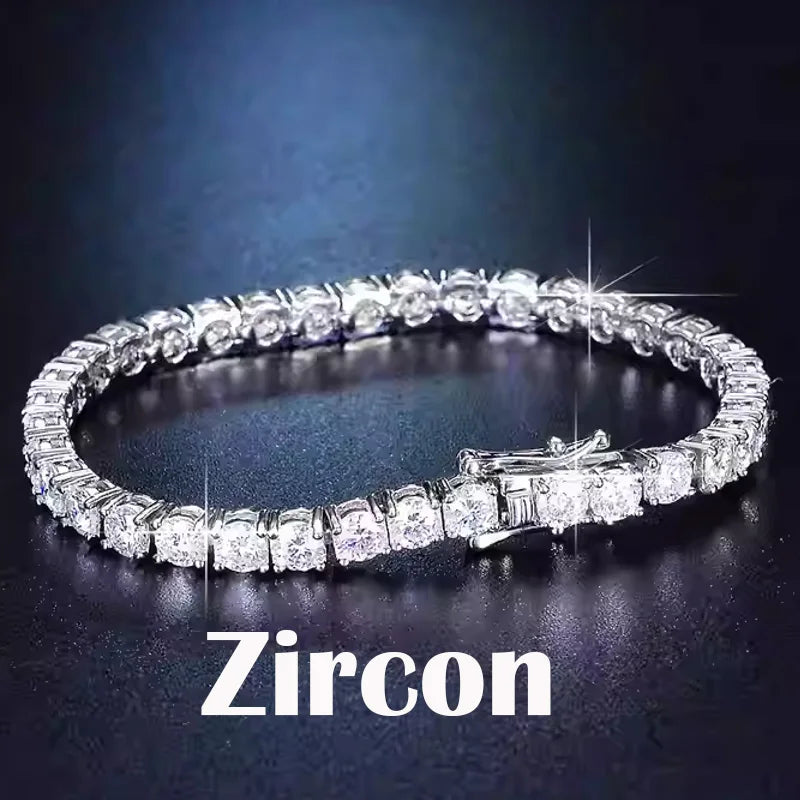 Moissanite Tennis Sterling Bracelet