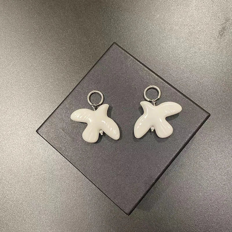 White Peace Dove Pendant Necklace
