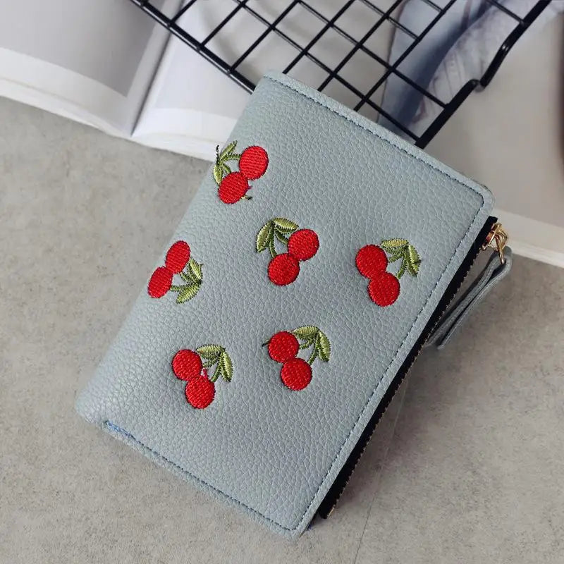 Vertical Buckle Cherry Wallet