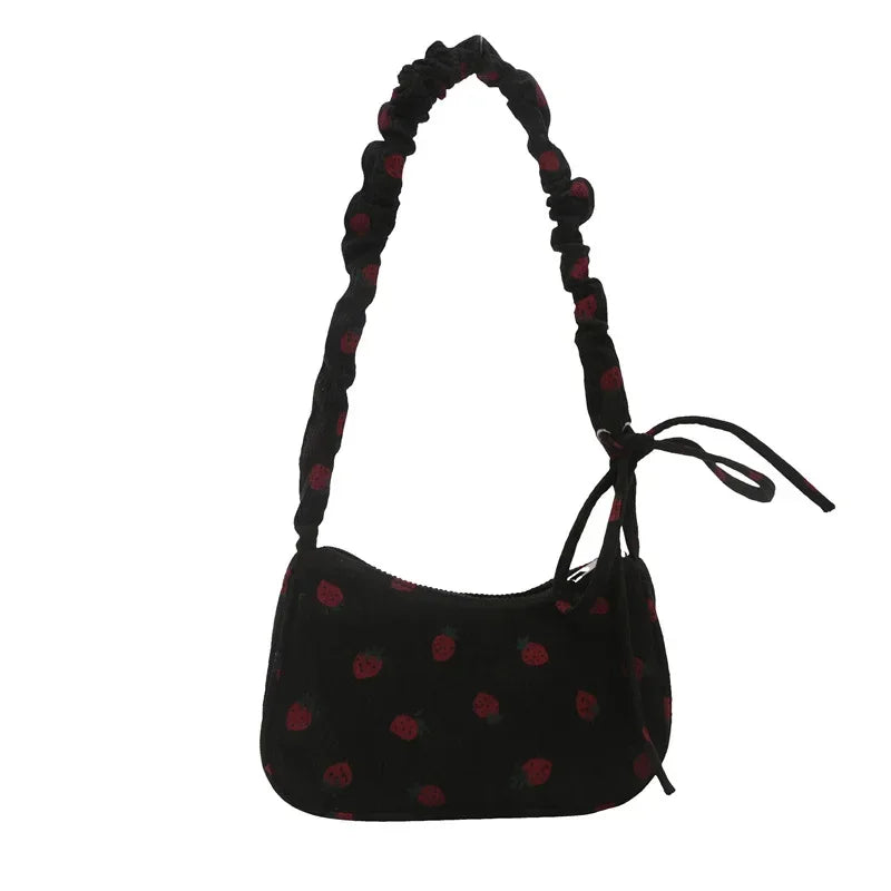 Corduroy Half-Moon Shoulder Bag