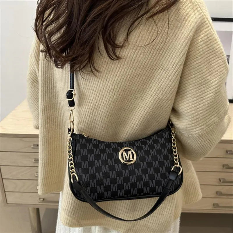 Vintage Letter Crossbody Bag