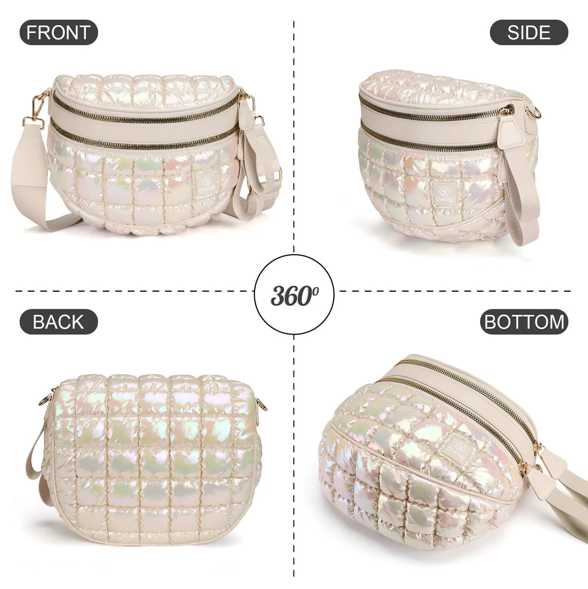 Jacquard Nylon Shell Bag