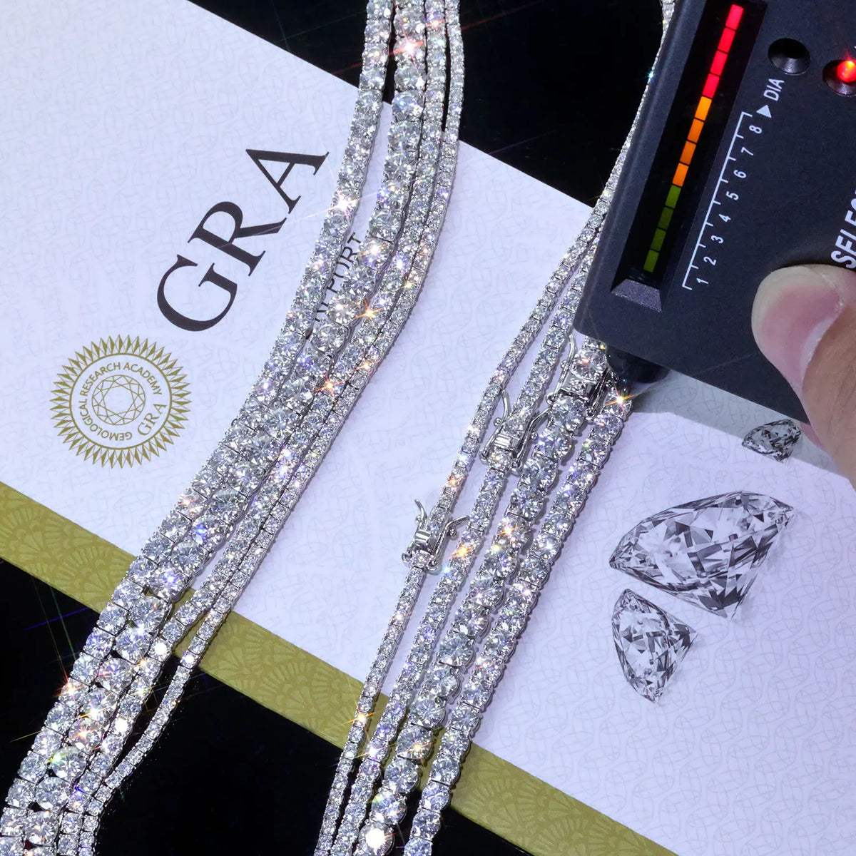 Moissanite Tennis Sterling Bracelet