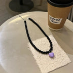 Colorful Beads Resin Pendant Necklace