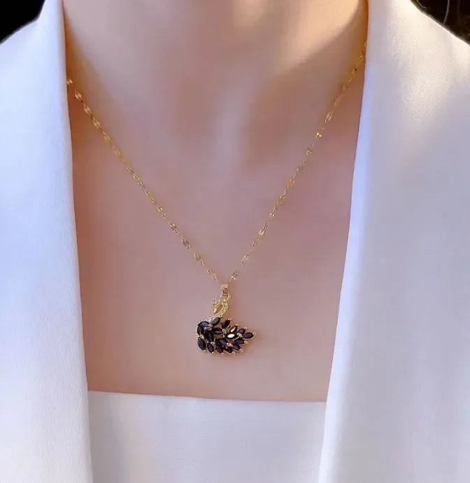 Full Crystal Pink Pendant Necklace