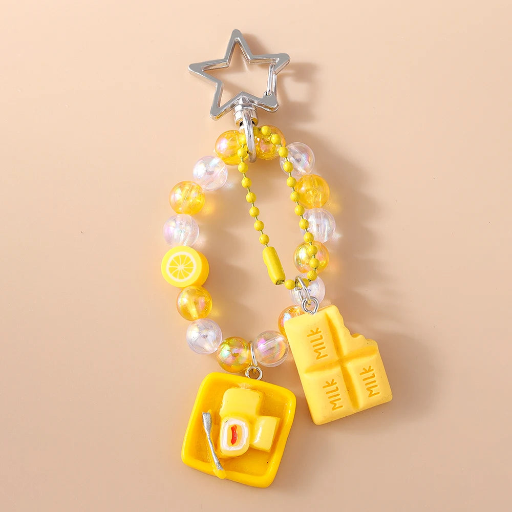 Handmade Beaded Bracelet Keychain