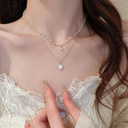 Angel Wings Heart Pendant Necklace