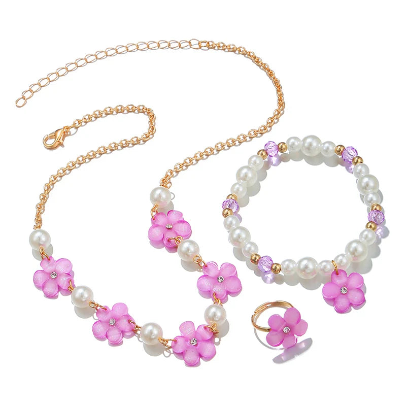 Flower Beads Jewelry Set