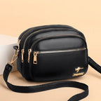 Multi-Pocket PU Shoulder Bag