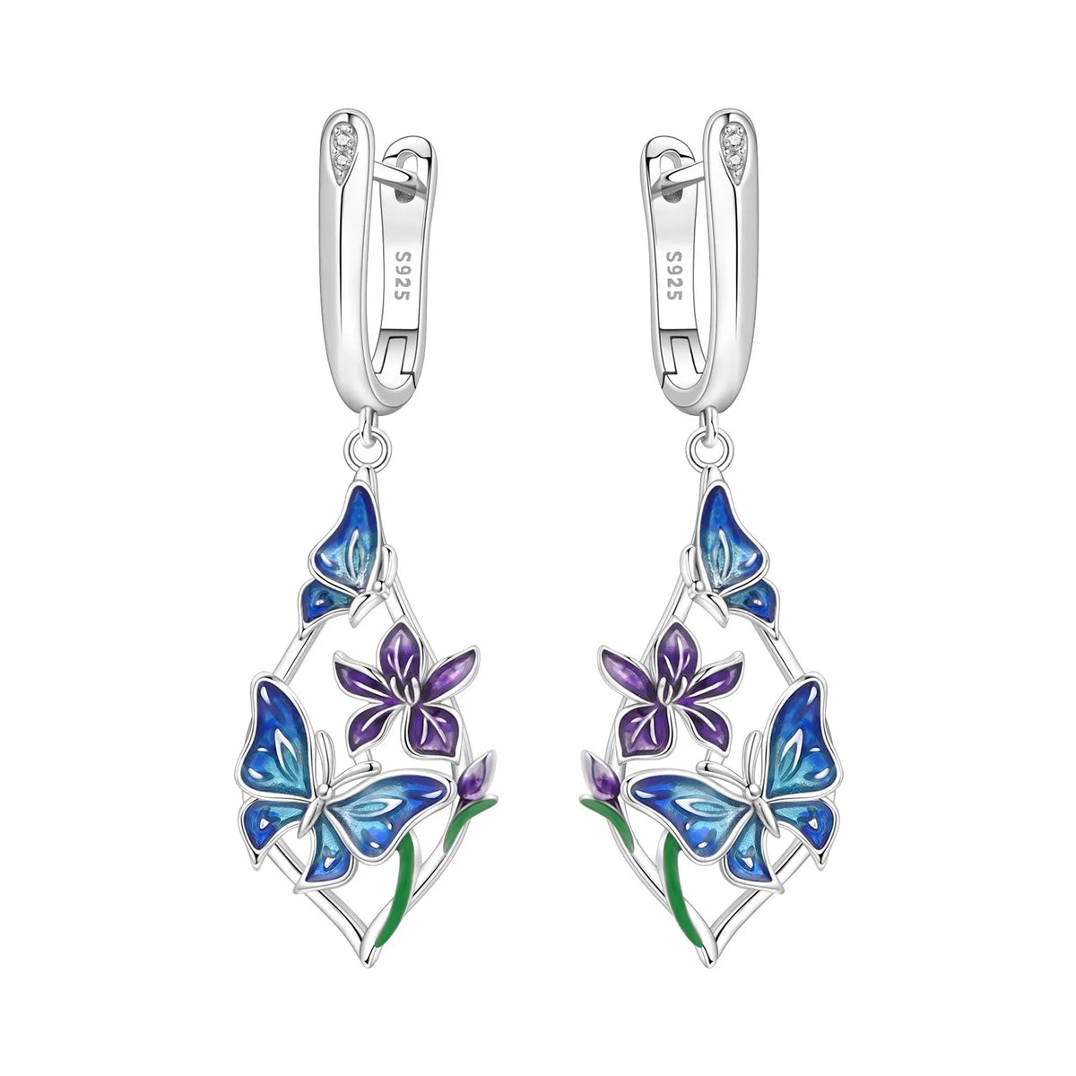 Sterling Silver Blue Earrings