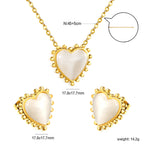 Vintage Heart Necklace & Earring Set