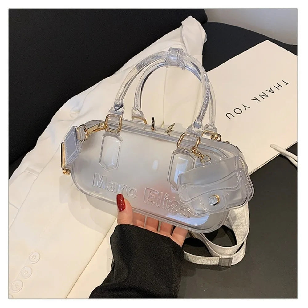 Transparent PVC Pillow Shoulder Bag