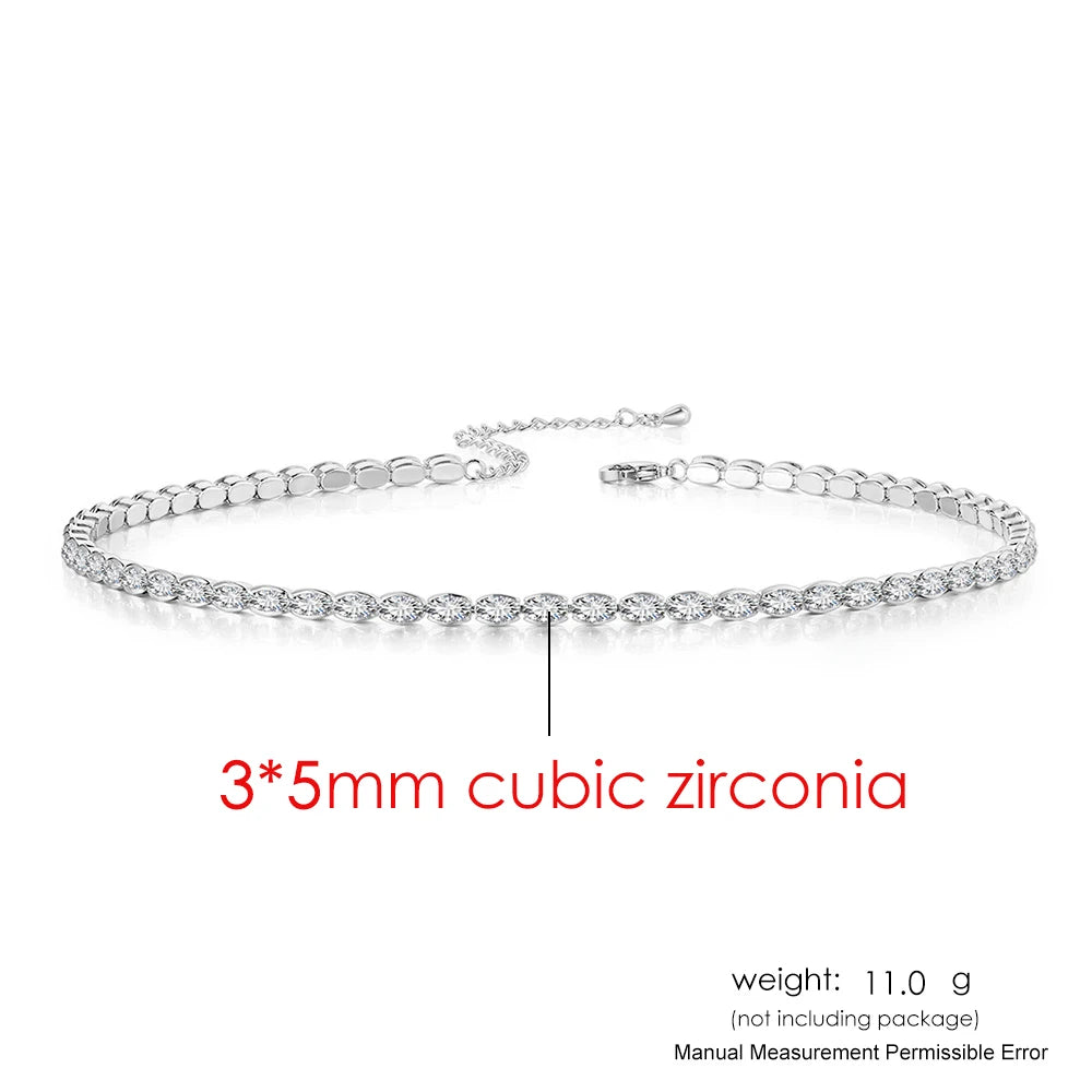 Dainty Oval Crystal Necklace