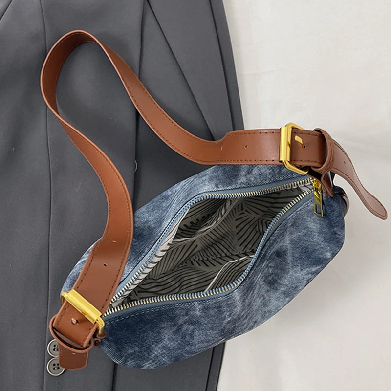 PU Leather Hobo Shoulder Bag