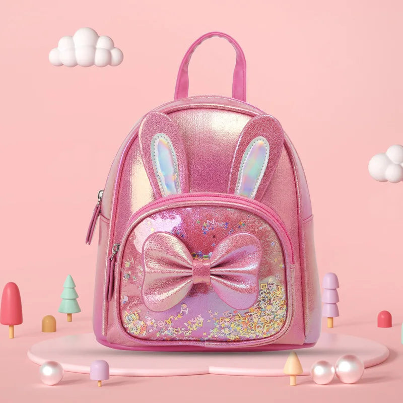 Sequin Rabbit Bow Backpack