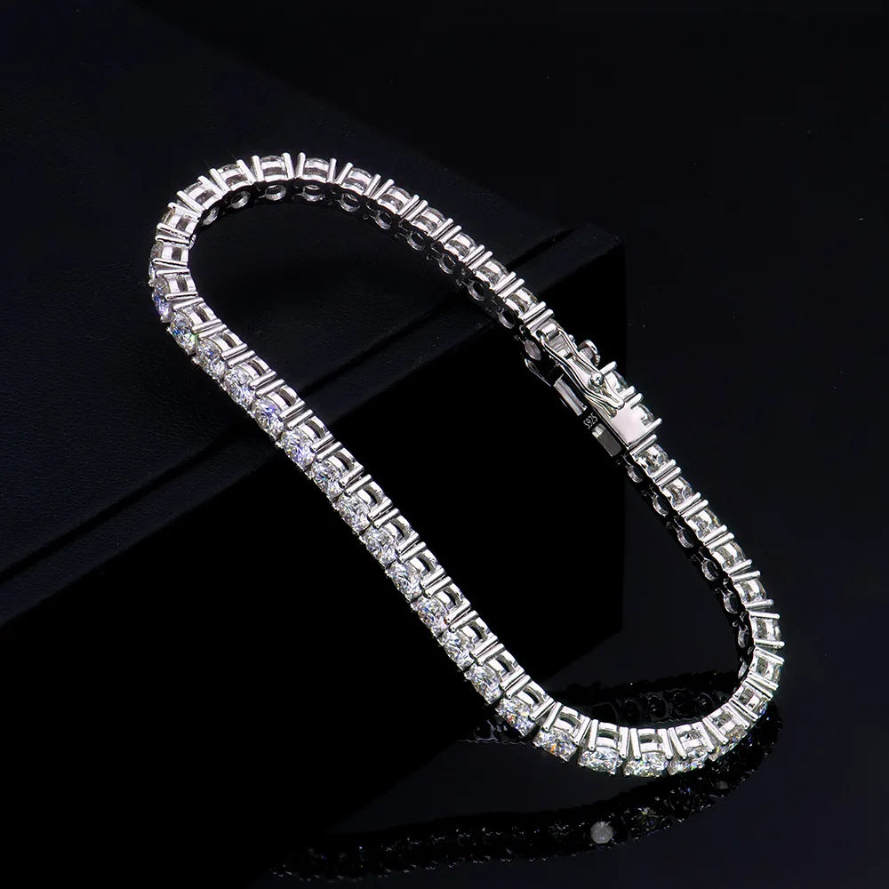 Moissanite Tennis Sterling Bracelet