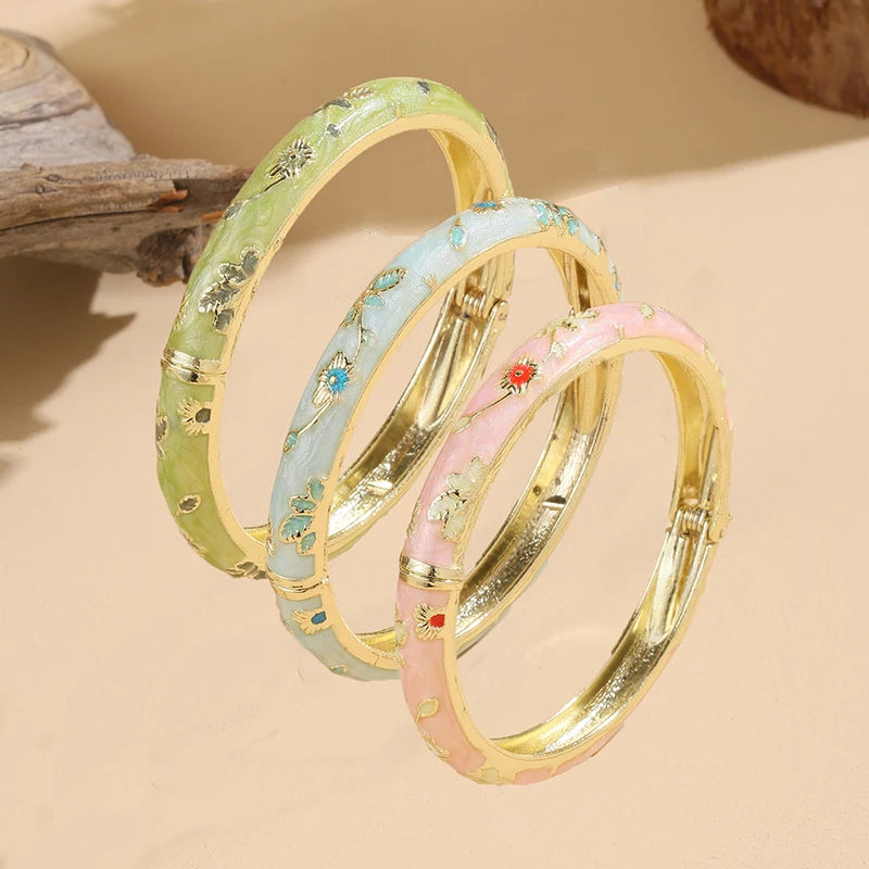Fine Small Flower Bangle
