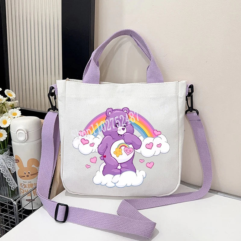 Printed Canvas Crossbody Bag