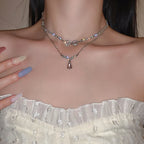 Angel Wings Heart Pendant Necklace