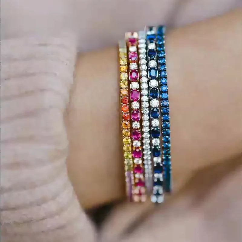 Zirconia Tennis Hip Bangle