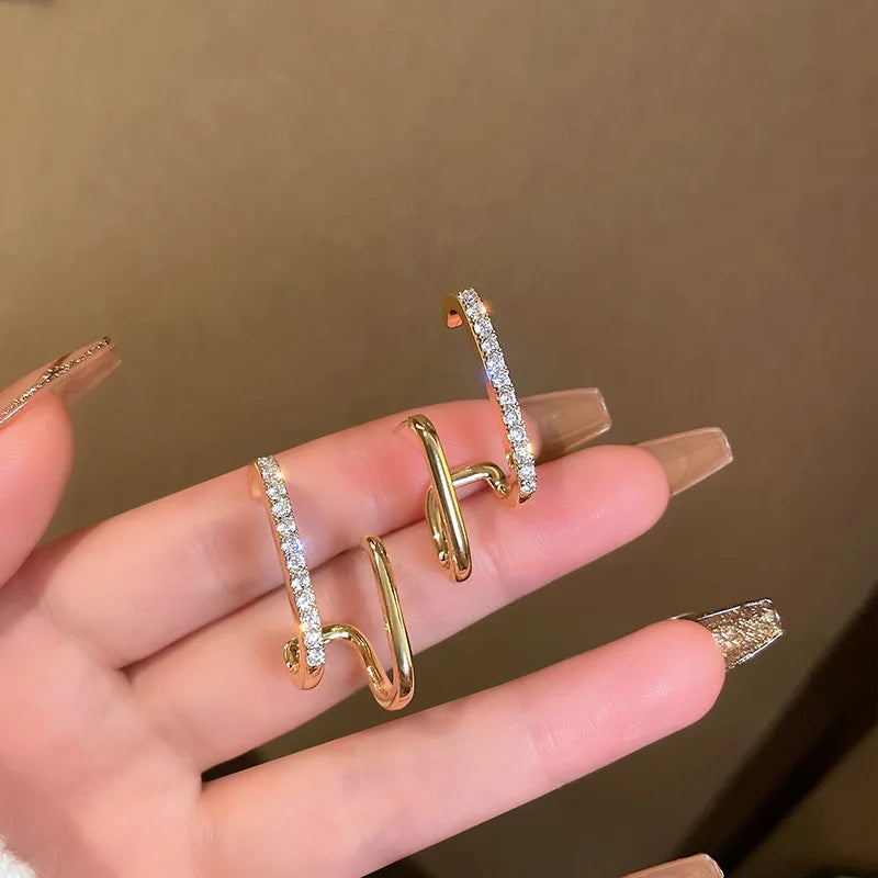 Double Row Korean Earrings