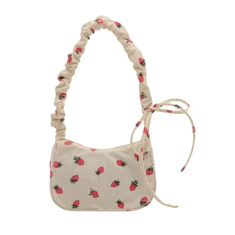 Corduroy Half-Moon Shoulder Bag