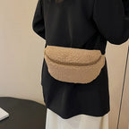 Lamb Wool Crossbody Chest Bag