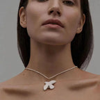 White Peace Dove Pendant Necklace