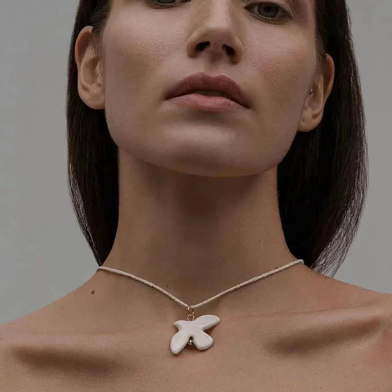 White Peace Dove Pendant Necklace